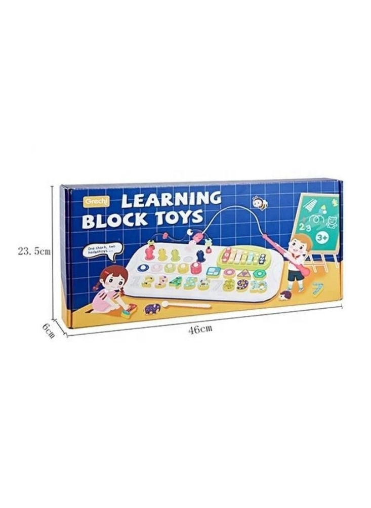 Premium Kids Learning Block Activity Board with Numbers Shapes and Beads – Early Education Toy - Image 5